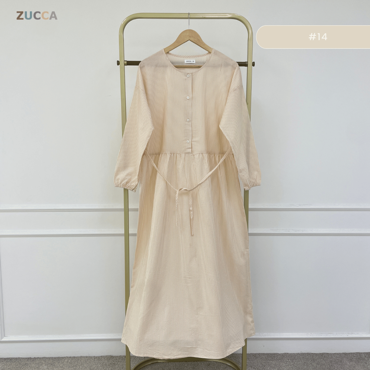 ZUCCA EMILIA GATHERED WAIST MAXI DRESS - MA181