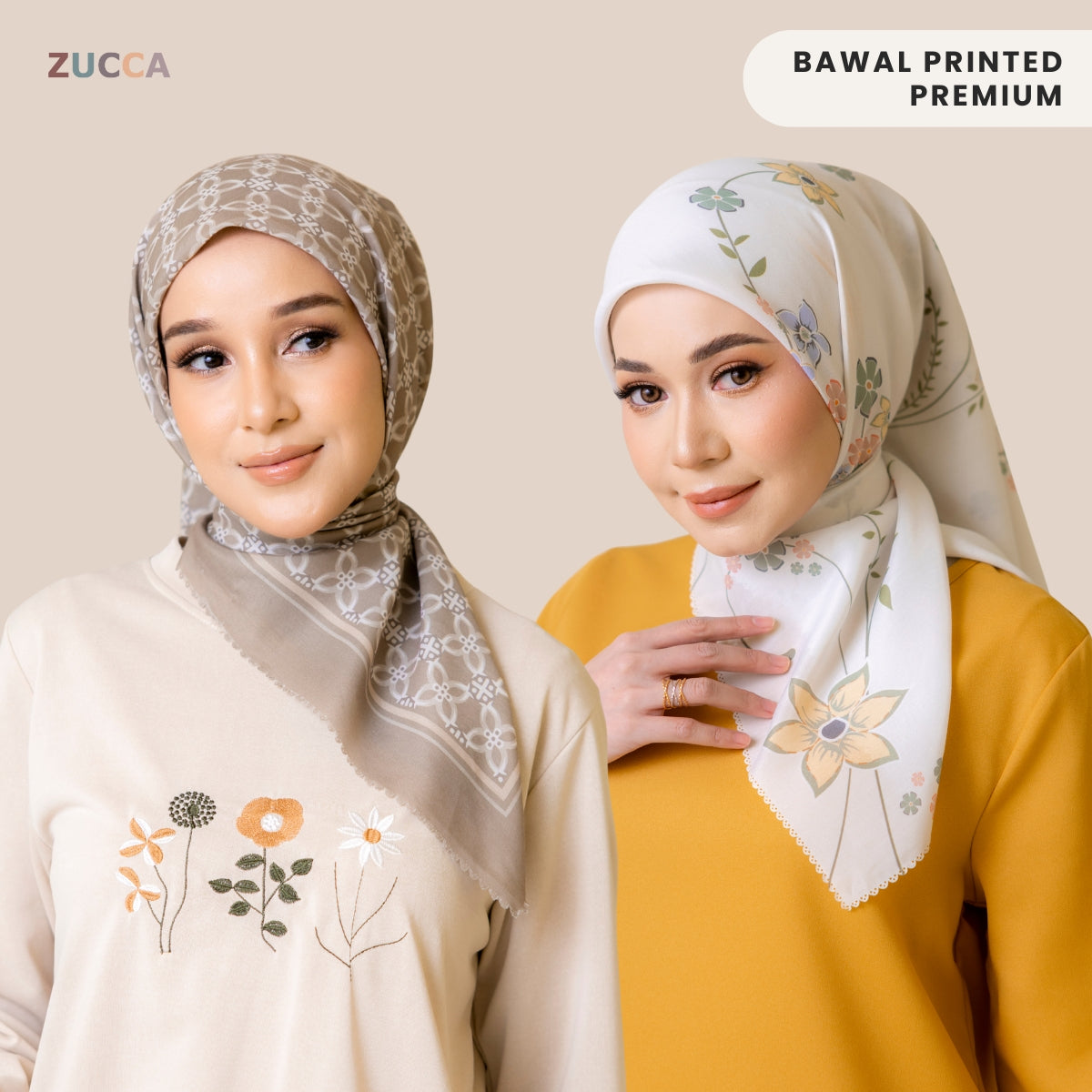 JULIANA HIJAB BAWAL FLORAL PRINTED VOILE - PSTU001