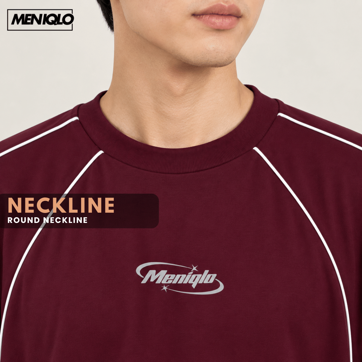 MENIQLO KHAIRI MINIMAL LOGO OVERSIZED MEN TEE - MQ1019