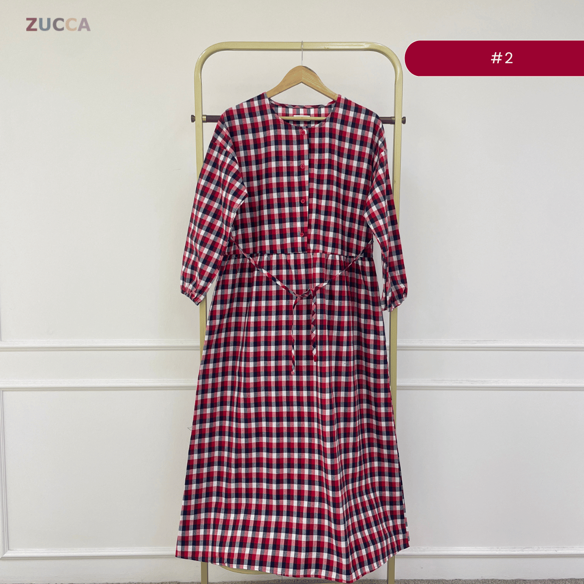 ZUCCA EMILIA GATHERED WAIST MAXI DRESS - MA181