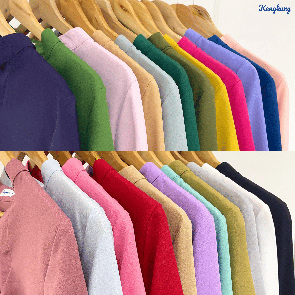 KANGKUNG MUNA KASUAL WOMEN PLAIN BLOUSE LONG SLEEVE - KK121