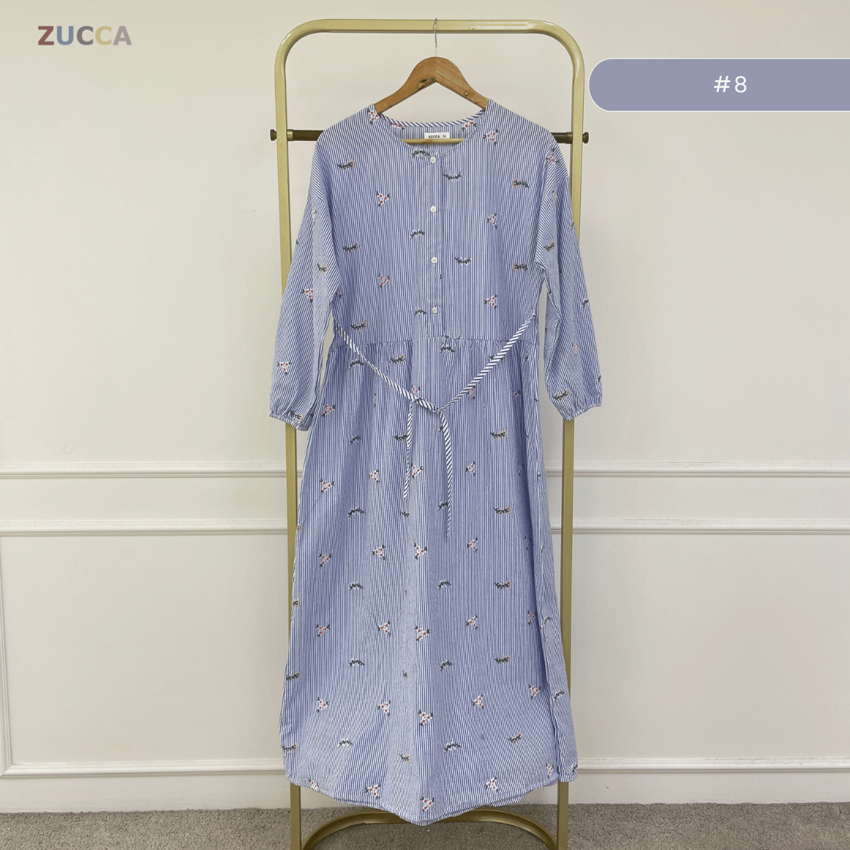 ZUCCA EMILIA GATHERED WAIST MAXI DRESS - MA181