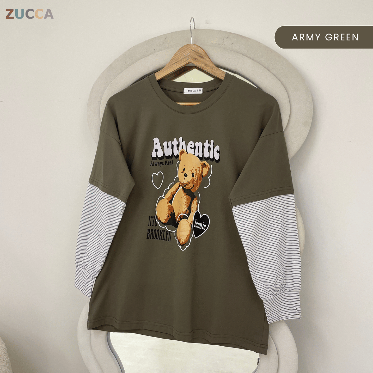 ZUCCA KAYLIE AUTHENTIC TEDDY GRAPHIC COTTON TEE - MA164