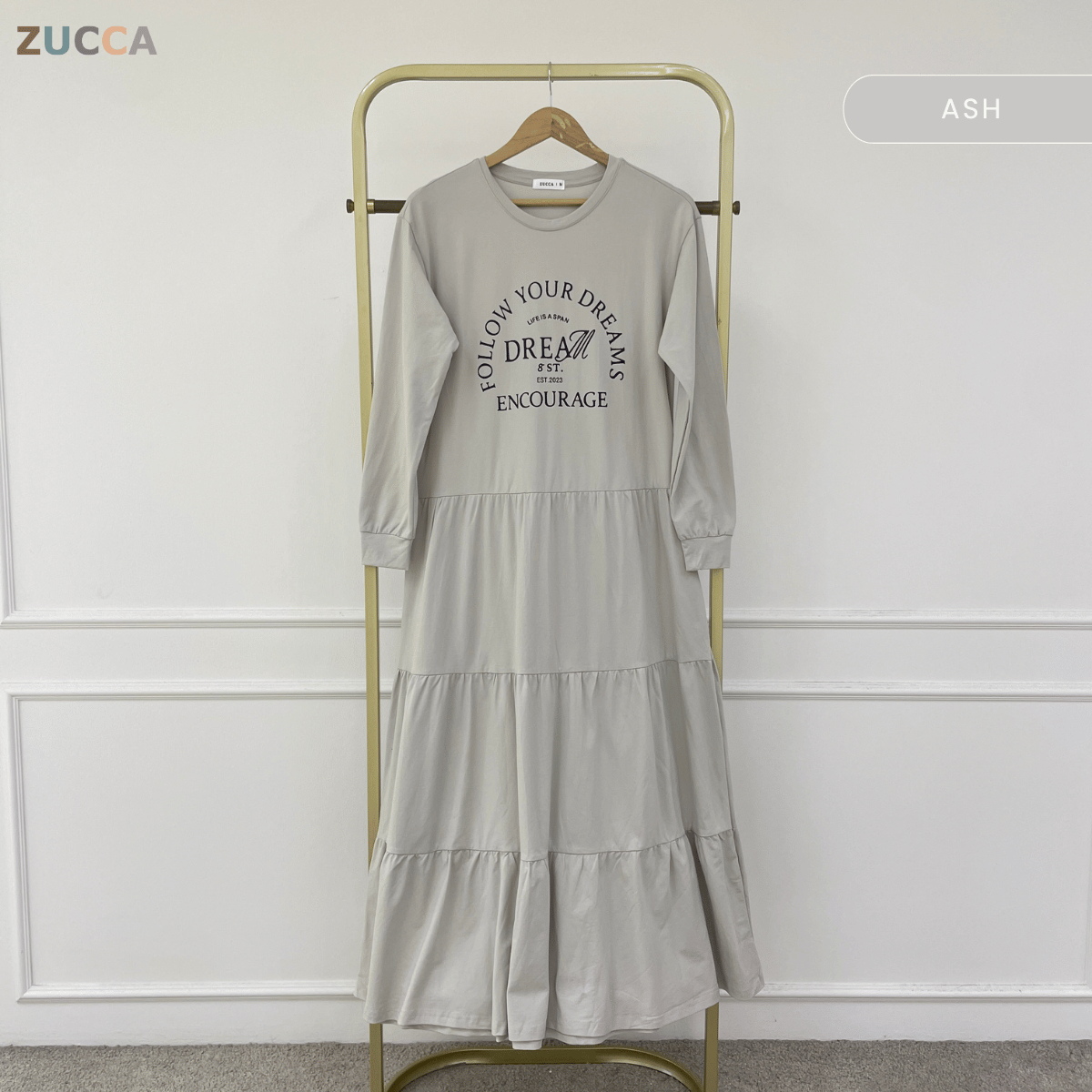 ZUCCA AISYA MODEST TIERED MAXI DRESS - MA168
