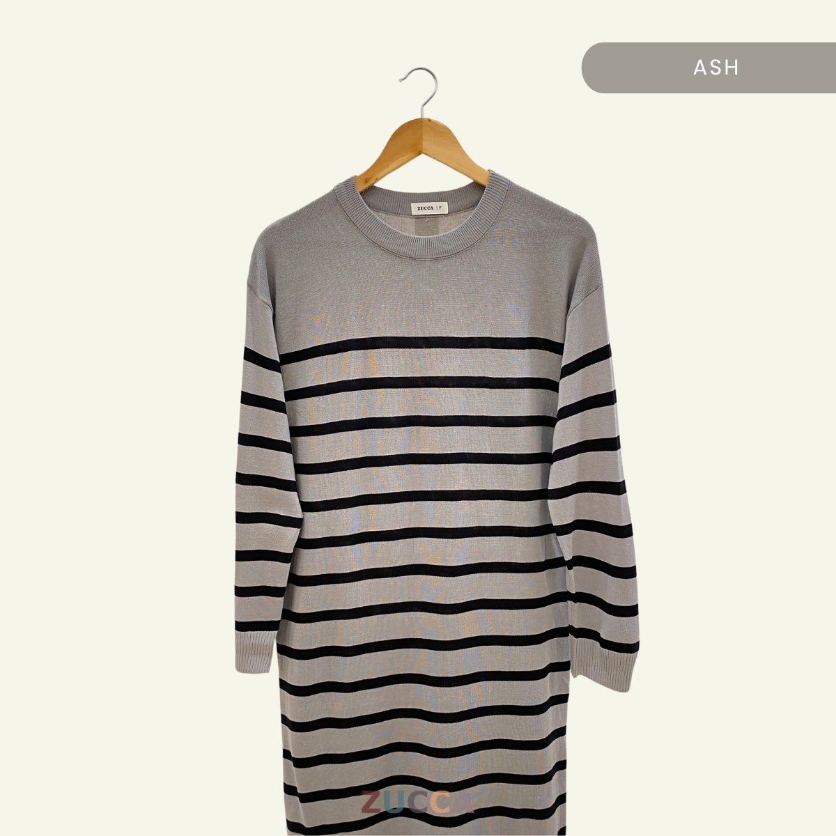 ZUCCA HAURA KNITWEAR DRESS STRIPE WOMEN - DM226 KOREAN STYLE