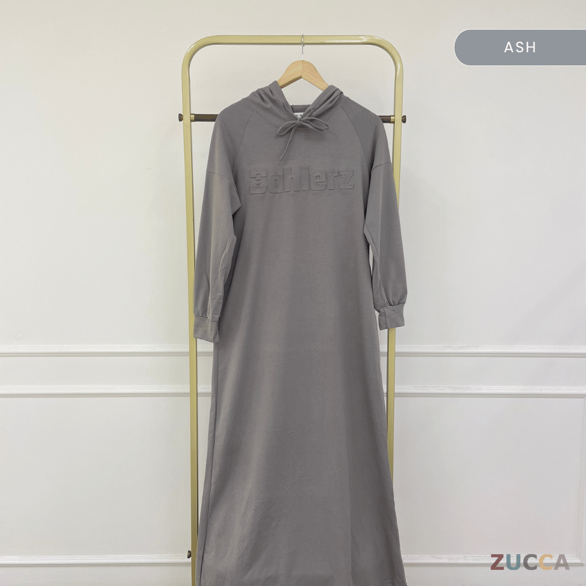 ZUCCA NAURA DRAWSTRING HOODED MAXI DRESS - MA086