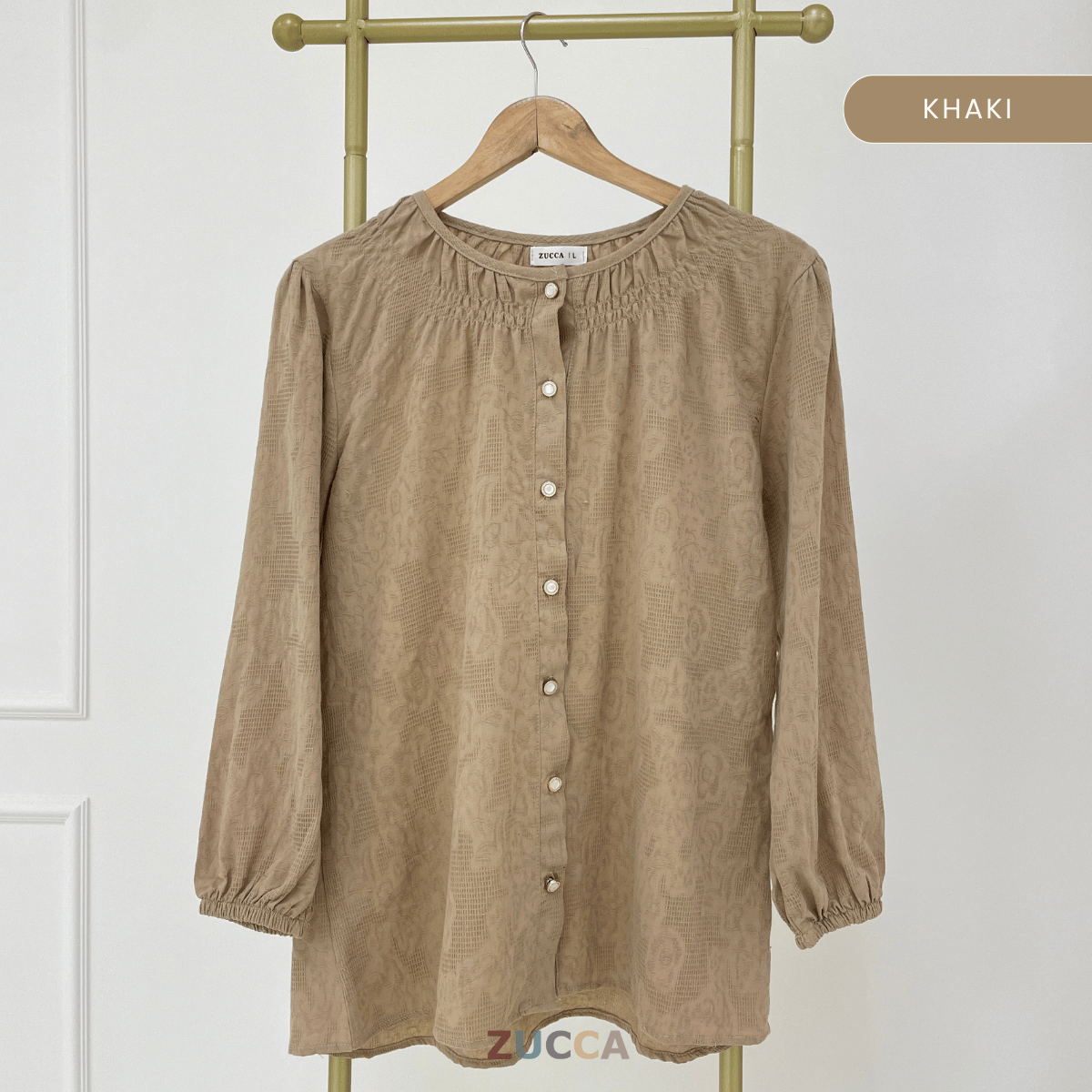 ZUCCA FARISYA BLAUS WANITA JACQUARD - DM269