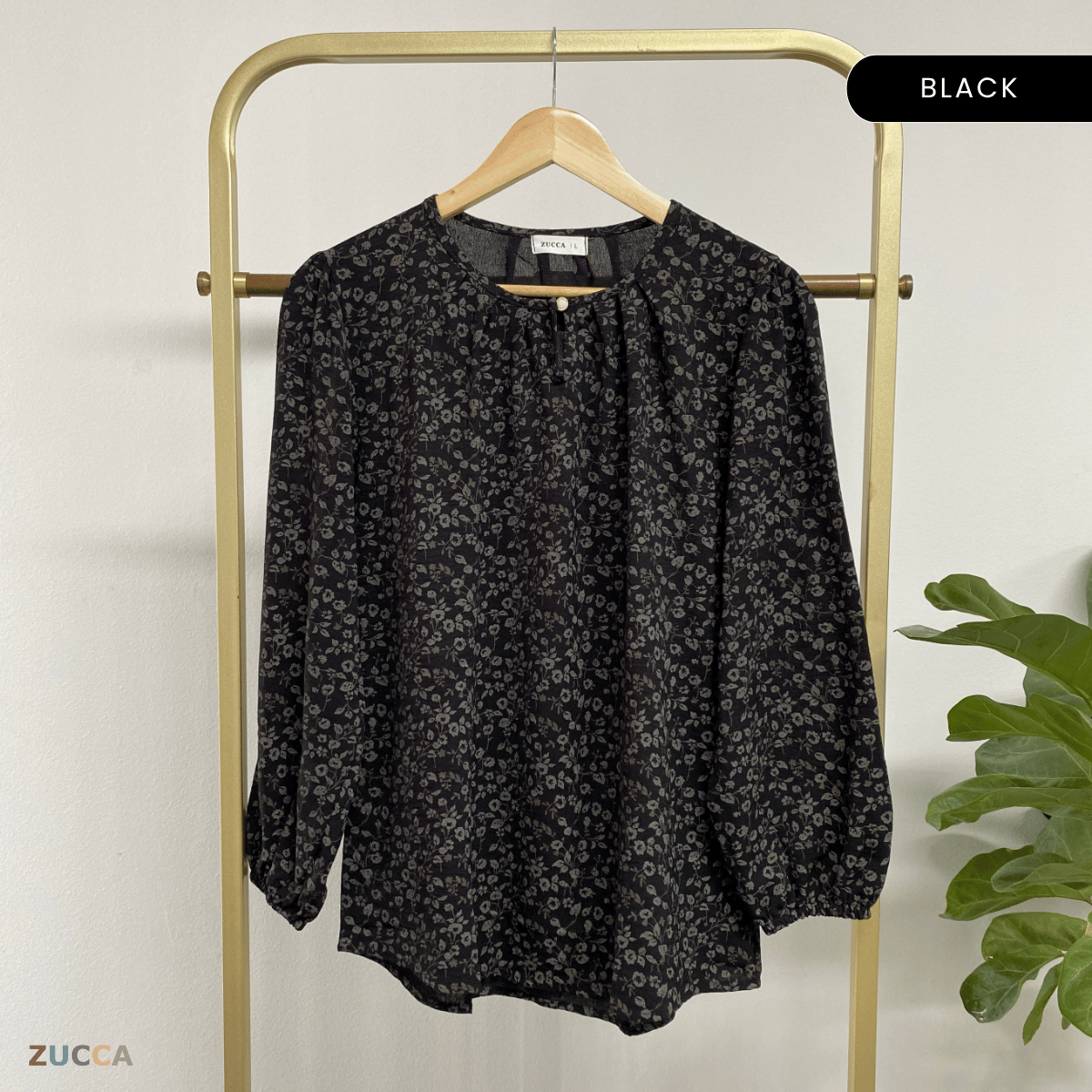 ZUCCA ELLANI BLAUS WANITA KASUAL CORAK PLAID - DM284