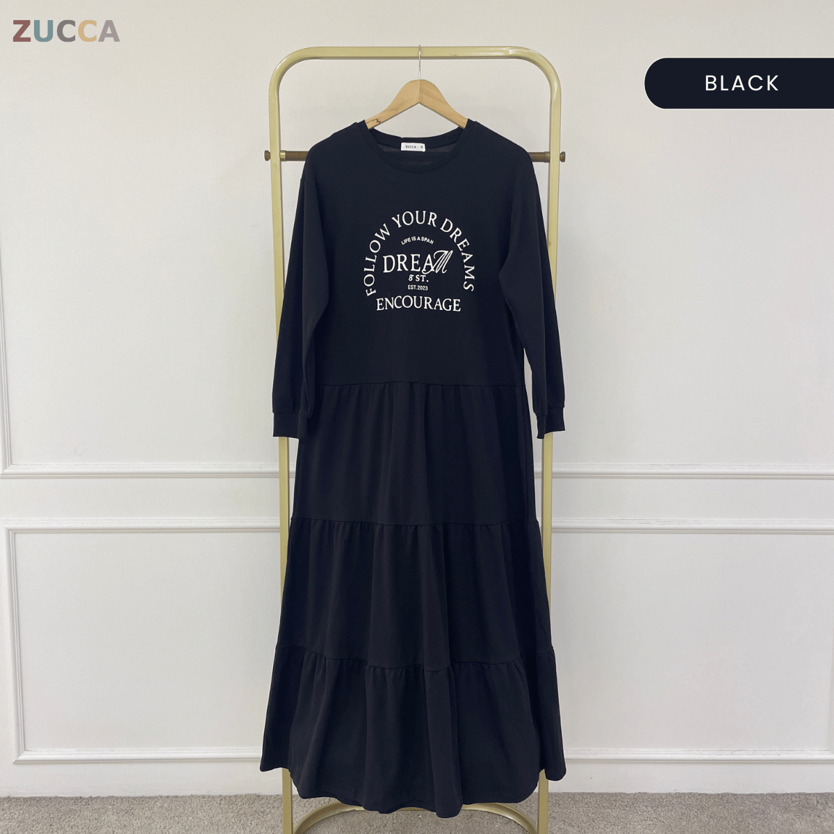 ZUCCA AISYA MODEST TIERED MAXI DRESS - MA168