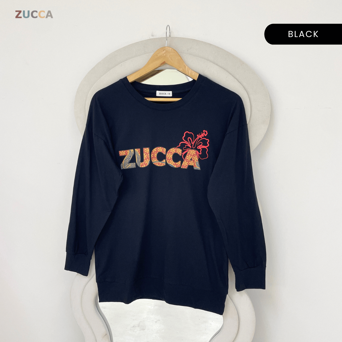 ZUCCA ALANA FLORAL BATIK LONG SLEEVE TOP - MA270
