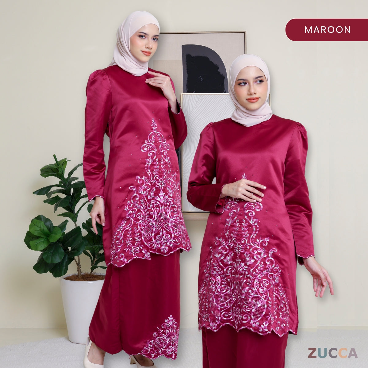 Ratna Kurung Pahang Satin Sulam Ibu Dan Anak - PL002 PL002A