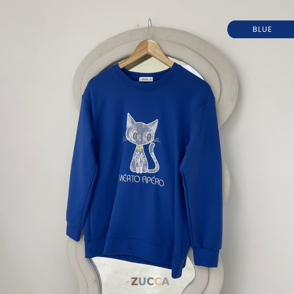 ZUCCA LAVEENA SWEET CAT CASUAL SWEATSHIRT - MA151