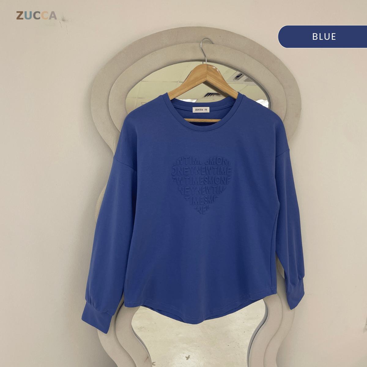 ZUCCA MALIA MINIMAL HEART SHAPE EMBOSSED MODEST TOP - MA183