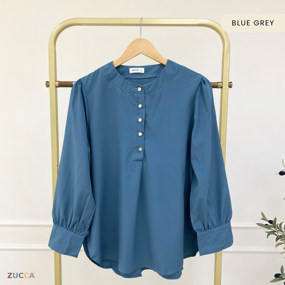 ZUCCA WAZAR LONG BLOUSE COMFY IRONLESS - DM109 Baju Cotton