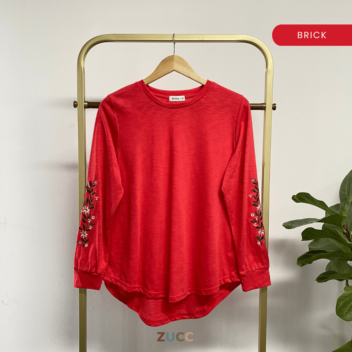 ZUCCA STARLY KEMEJA KASUAL DENGAN LENGAN BERSULAM BUNGA - MA035