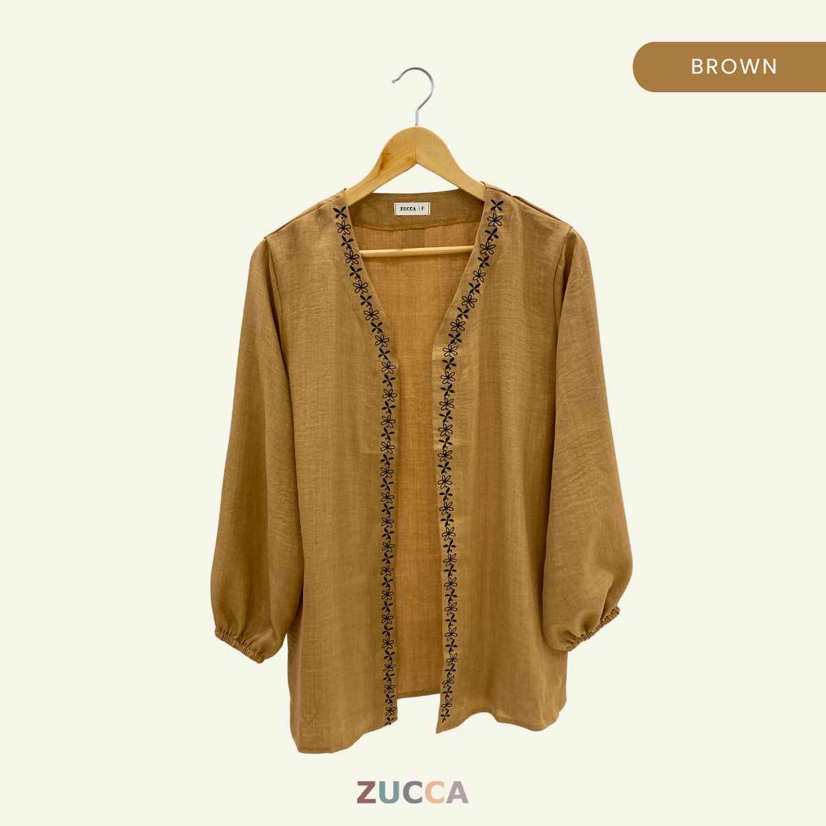 ZUCCA ESKA COTTON EMBROIDERY LONG CARDIGAN - DM201