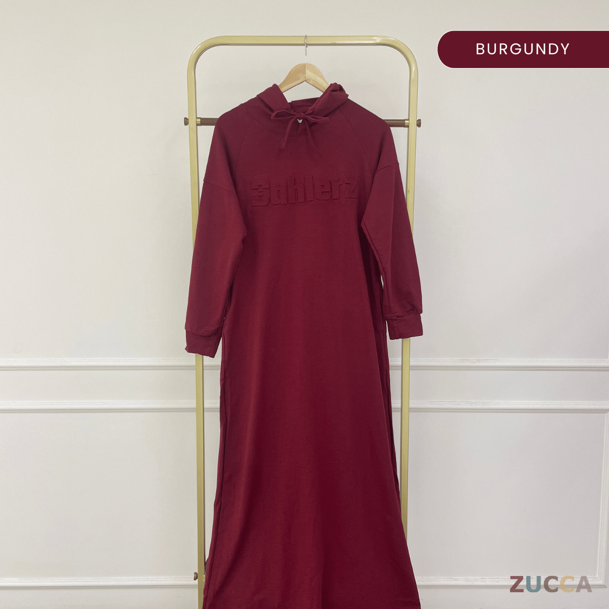 ZUCCA NAURA DRAWSTRING HOODED MAXI DRESS - MA086