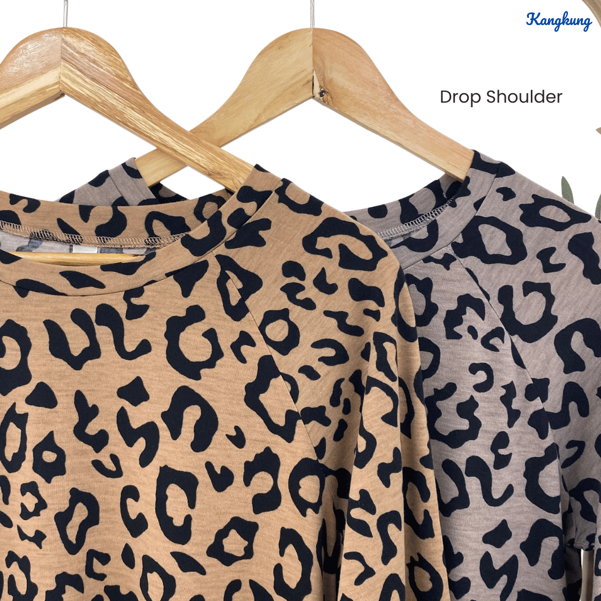 KANGKUNG ZAFIRA LEOPARD PRINT LONG TOP COMFORTABLE - C1001 (201)