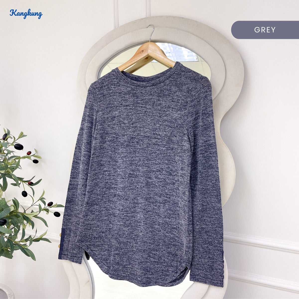 KANGKUNG ZATHIRA KASUAL WOMEN PLAIN LONG SLEEVE - C1079 (426)