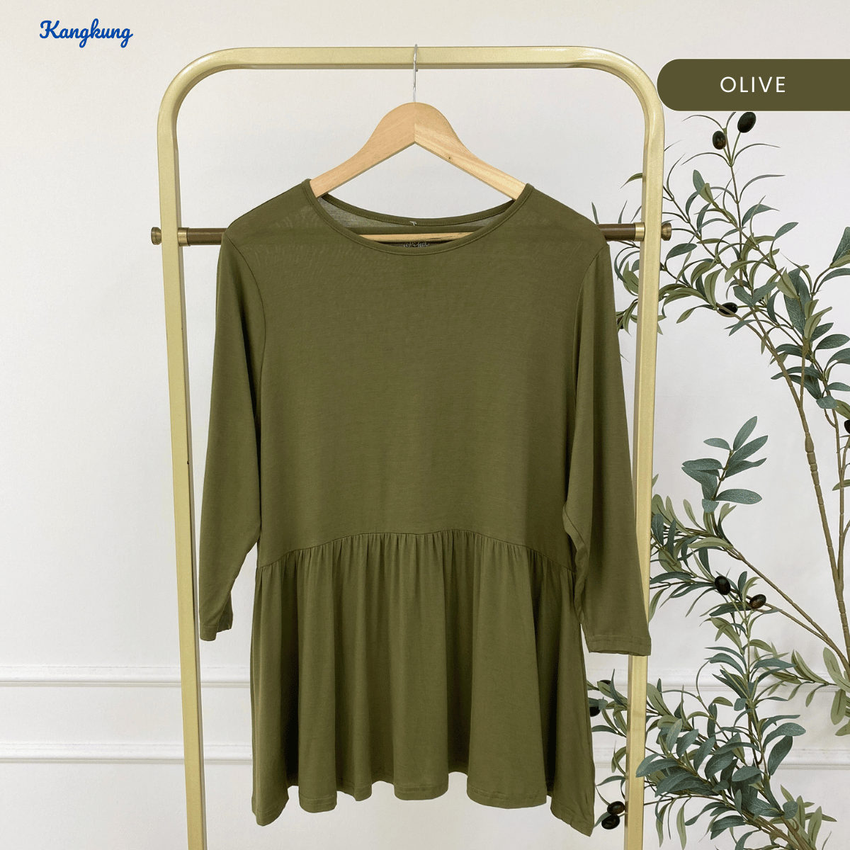 KANGKUNG QALISYA FLOWY CASUAL BLOUSE - C1004 (223)