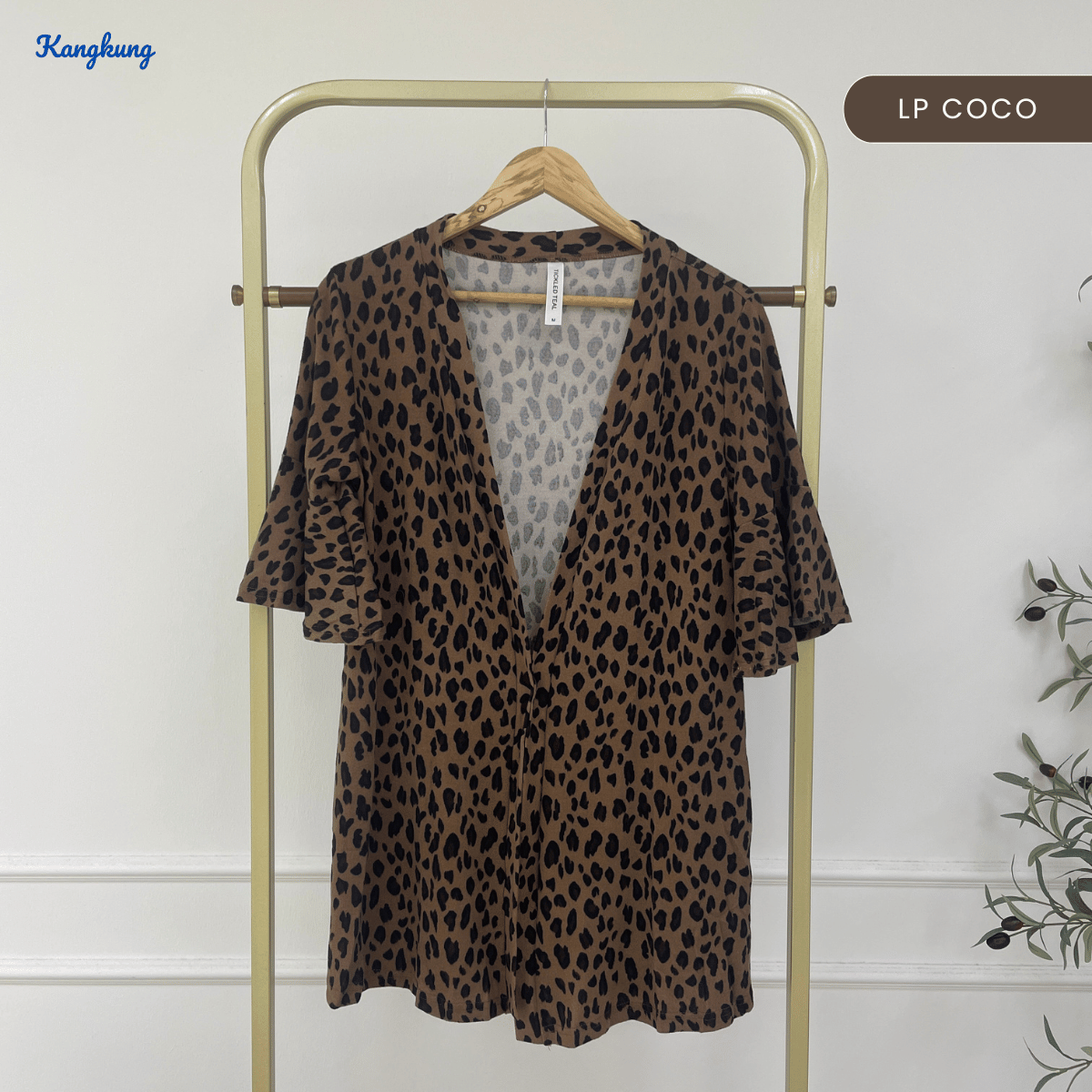 KANGKUNG SERENA BUTTONLESS PLAID MODEST CARDIGAN - C1009 (263)