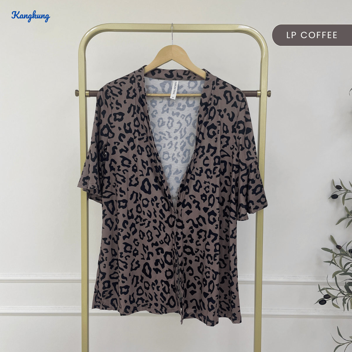 KANGKUNG SERENA BUTTONLESS PLAID MODEST CARDIGAN - C1009 (263)