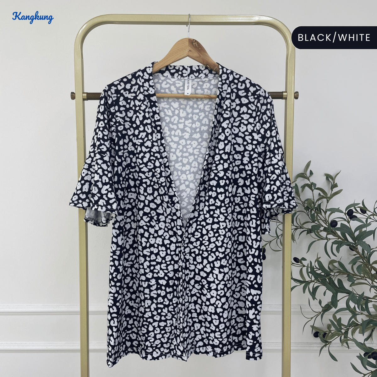 KANGKUNG SERENA BUTTONLESS PLAID MODEST CARDIGAN - C1009 (263)