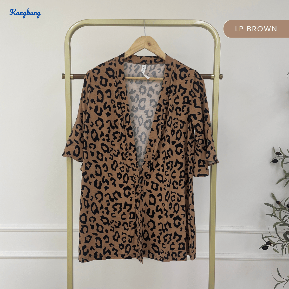 KANGKUNG SERENA BUTTONLESS PLAID MODEST CARDIGAN - C1009 (263)