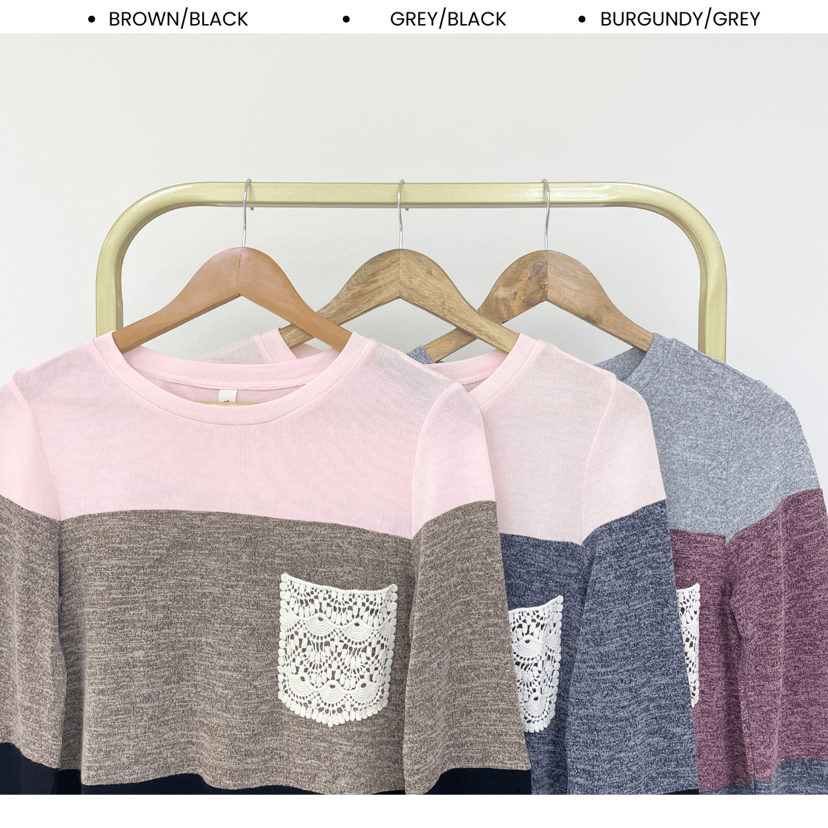 KANGKUNG NAELA CASUAL COLOR BLOCK LONG SLEEVE SHIRT - C1013 (245)