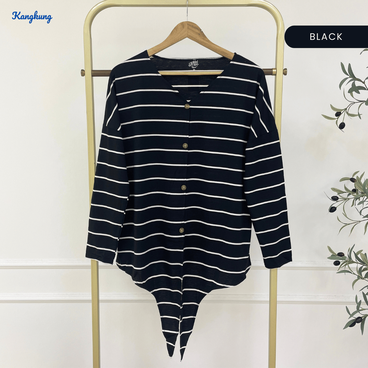 KANGKUNG RIYANA MODEST STRIPE BLOUSE - C1019 (293)