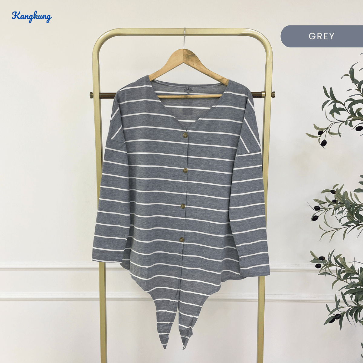 KANGKUNG RIYANA MODEST STRIPE BLOUSE - C1019 (293)