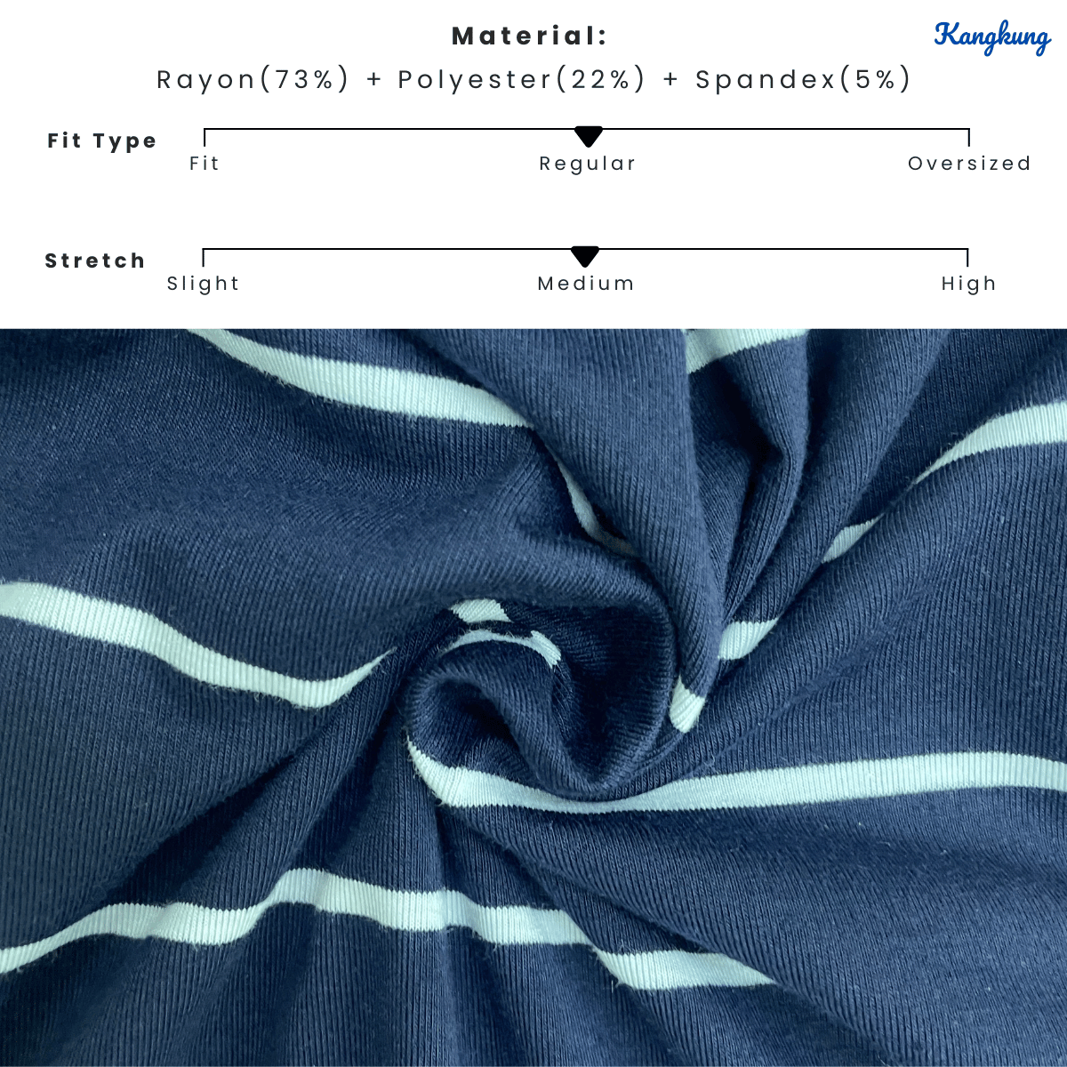 KANGKUNG RIYANA MODEST STRIPE BLOUSE - C1019 (293)