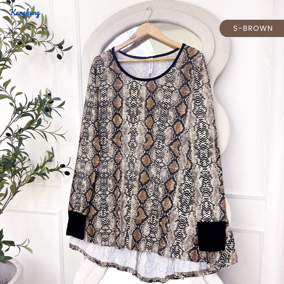 KANGKUNG EVANIA WOMEN KASUAL PATTERN BLOUSE -C1021 (315)