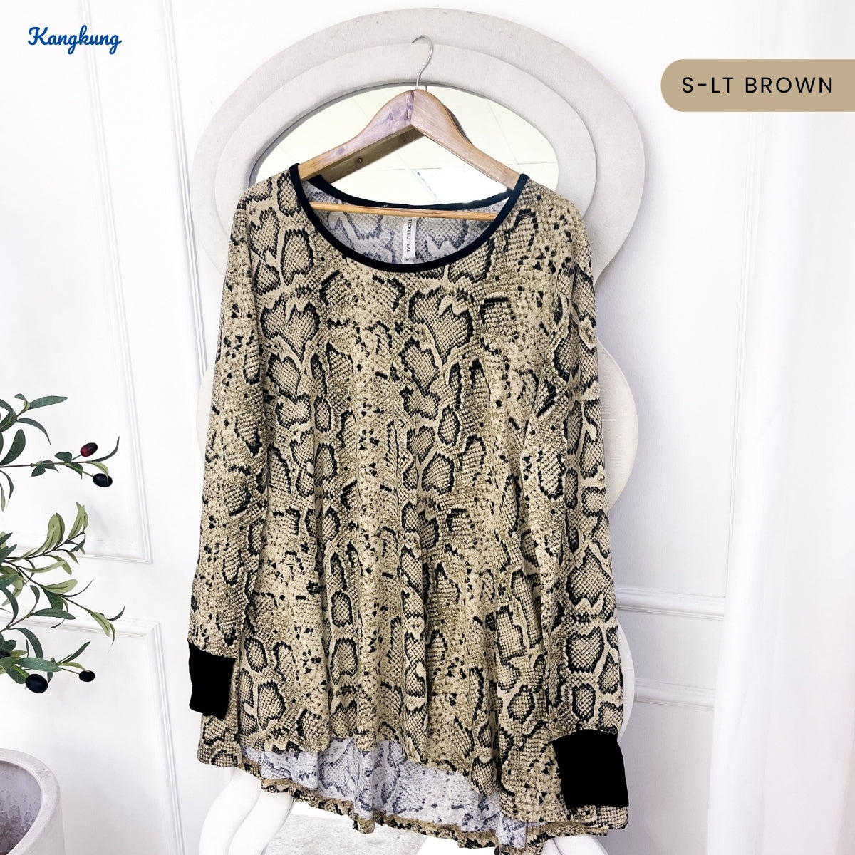 KANGKUNG EVANIA WOMEN KASUAL PATTERN BLOUSE -C1021 (315)