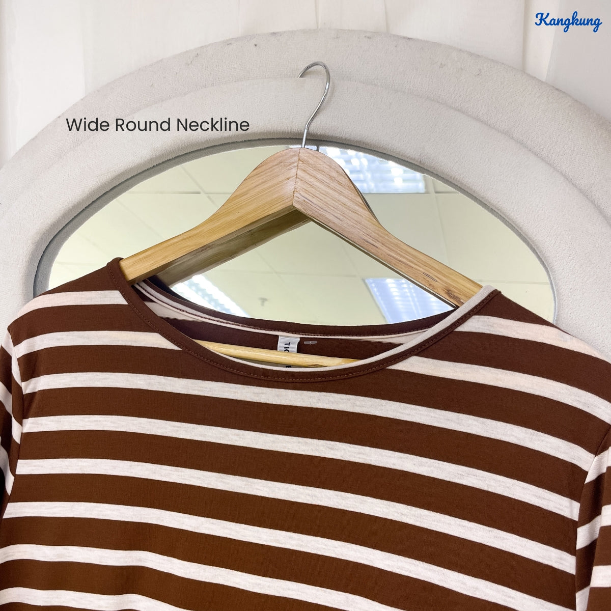 KANGKUNG FAYRA KASUAL STRIPE WOMEN BLOUSE QUARTER SLEEVE - C1023 (331)