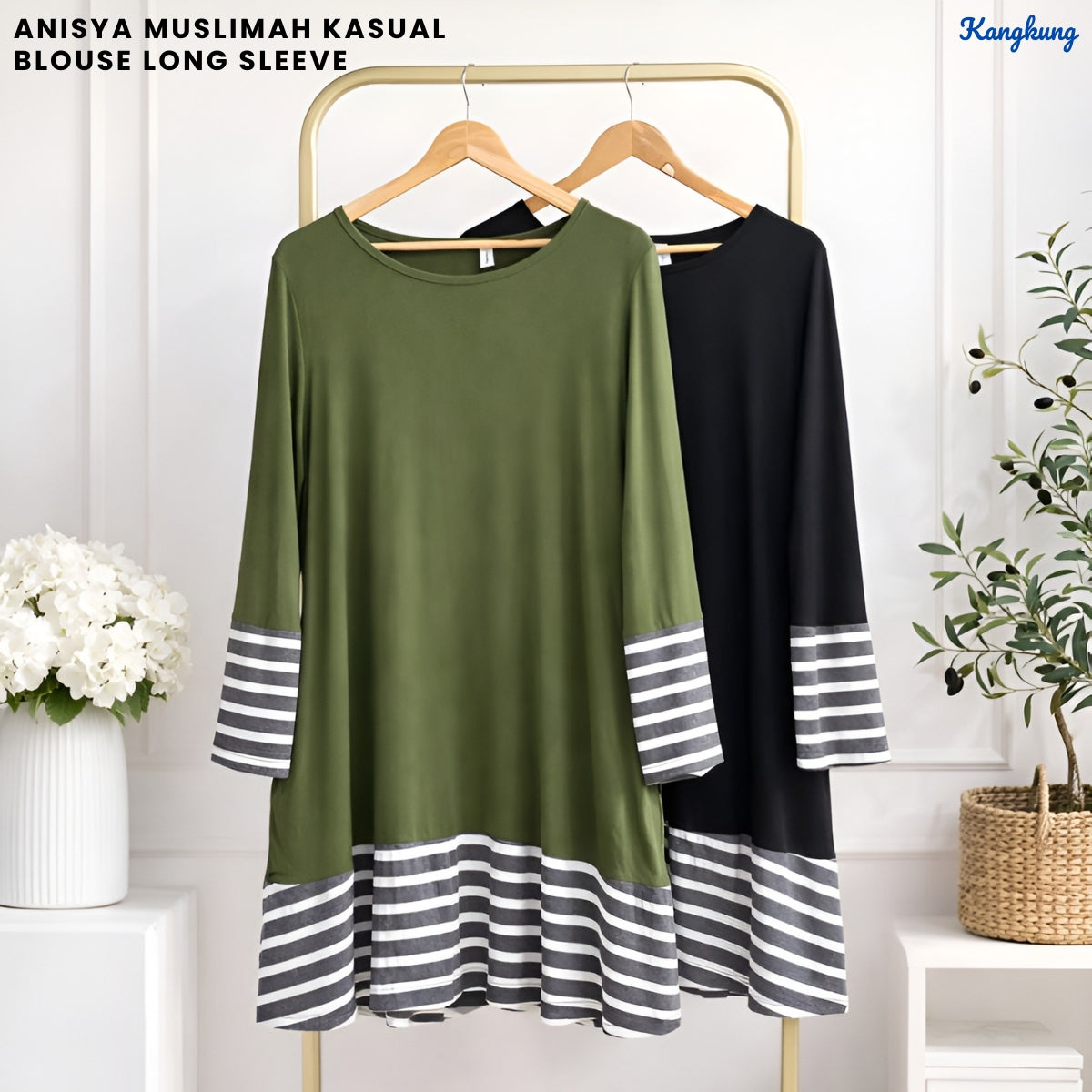 KANGKUNG ANISYA MUSLIMAH KASUAL BLOUSE LONG SLEEVE - C1024 (326)