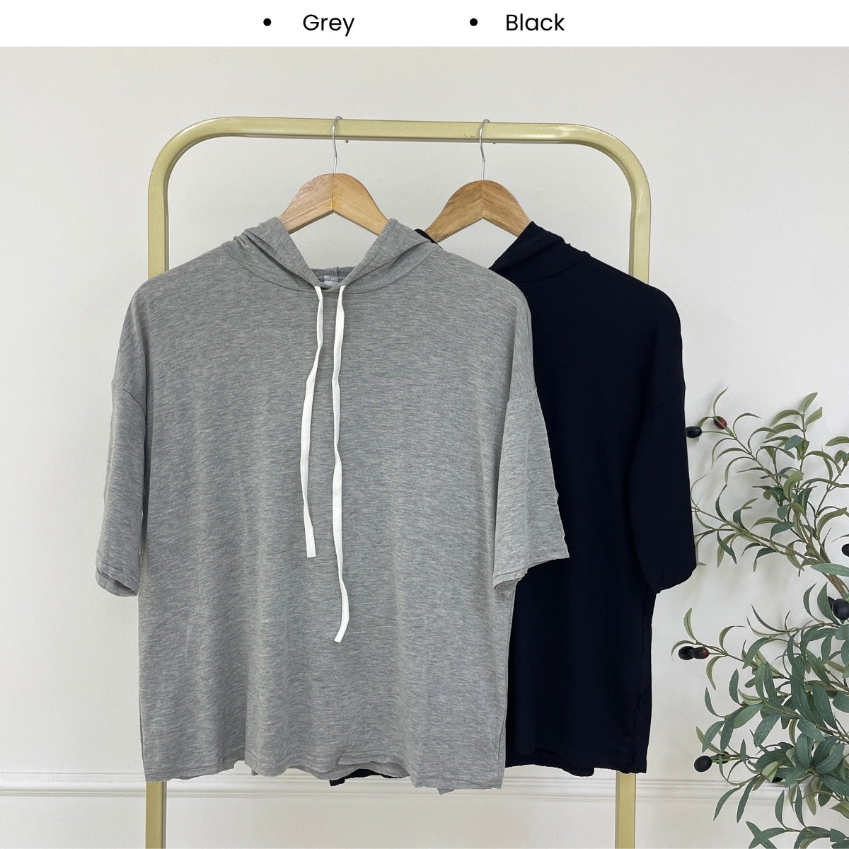 KANGKUNG PALONA KASUAL WOMEN PLAIN SHIRT WITH HOODIE - C1048