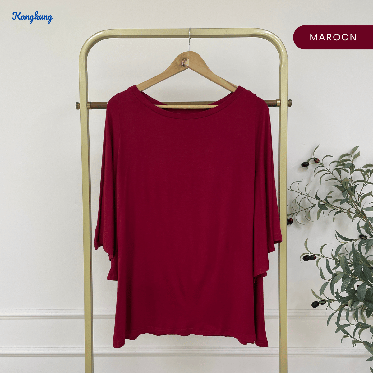 KANGKUNG FAZIA FLOWY BELL SLEEVE SOFT TOP - C1050