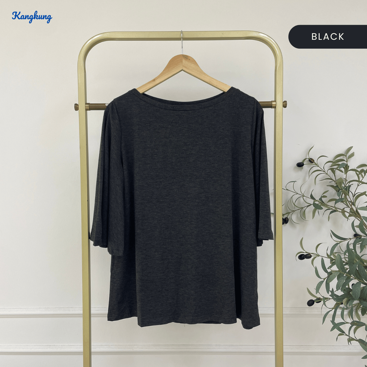 KANGKUNG FAZIA FLOWY BELL SLEEVE SOFT TOP - C1050