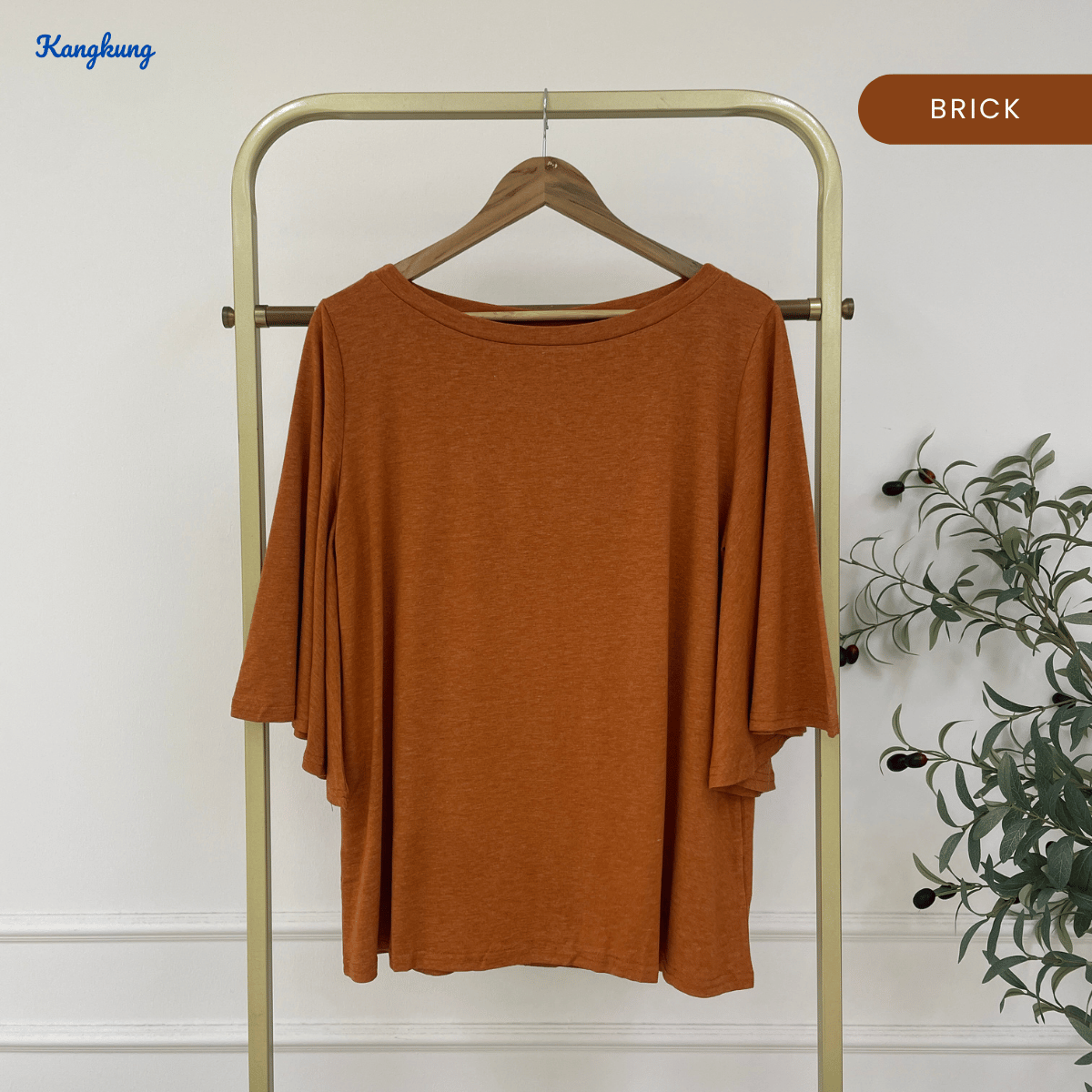 KANGKUNG FAZIA FLOWY BELL SLEEVE SOFT TOP - C1050