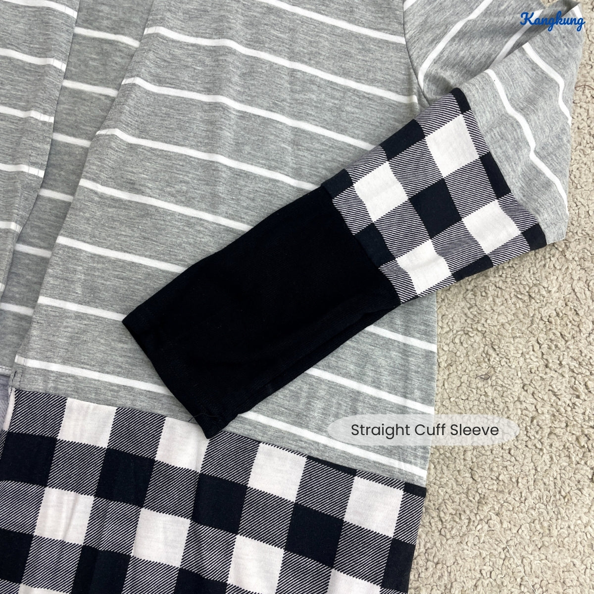 KANGKUNG AIZA KASUAL STRIPE PATTERN CARDIGAN LONG SLEEVE - C1054