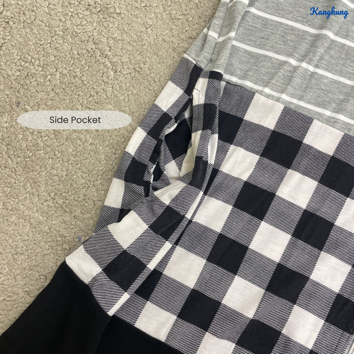 KANGKUNG AIZA KASUAL STRIPE PATTERN CARDIGAN LONG SLEEVE - C1054