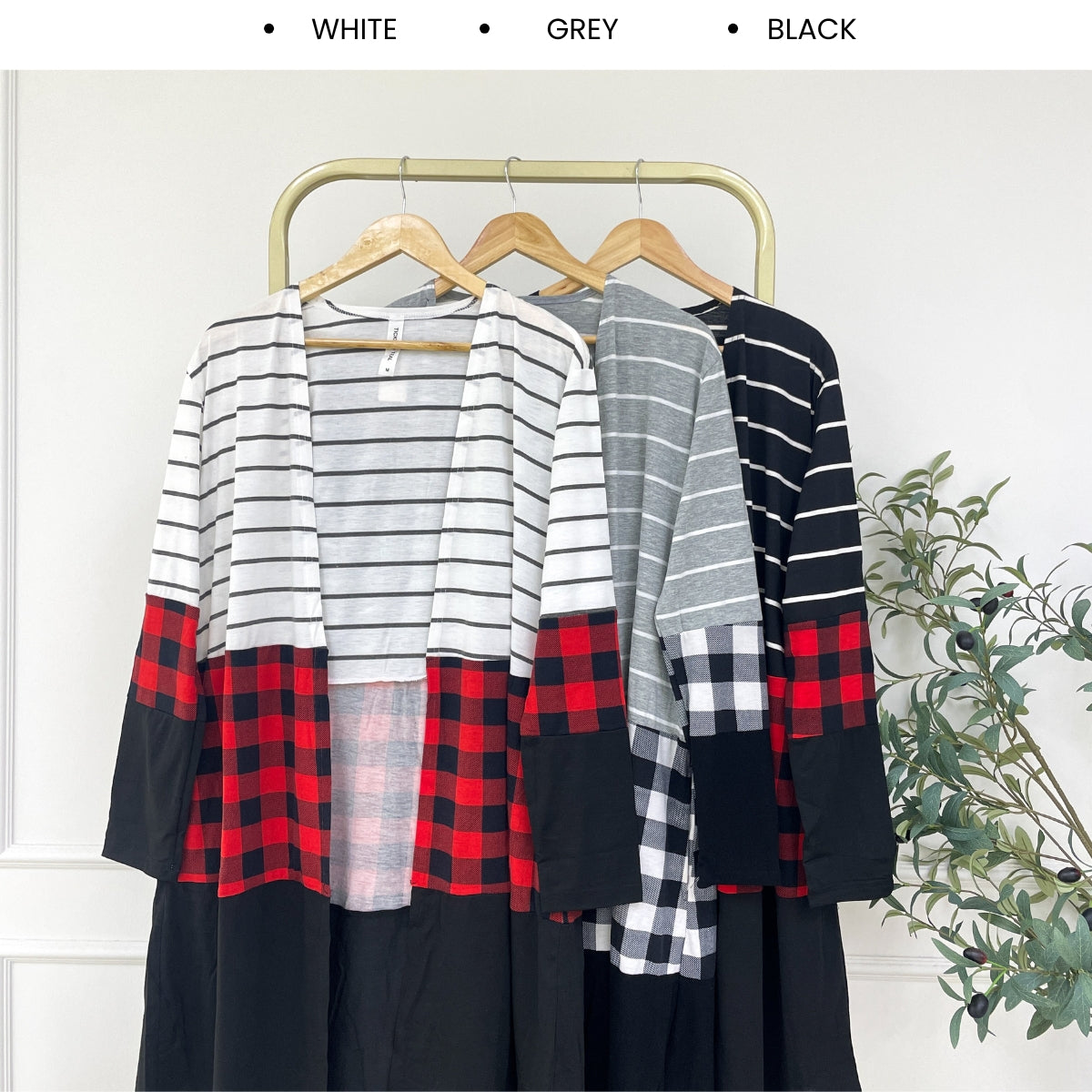 KANGKUNG AIZA KASUAL STRIPE PATTERN CARDIGAN LONG SLEEVE - C1054