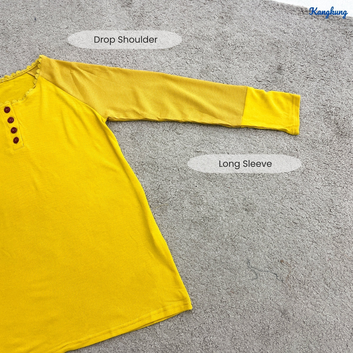 KANGKUNG TIRAH KASUAL WOMEN PLAIN SHIRT LONG SLEEVE - C1056