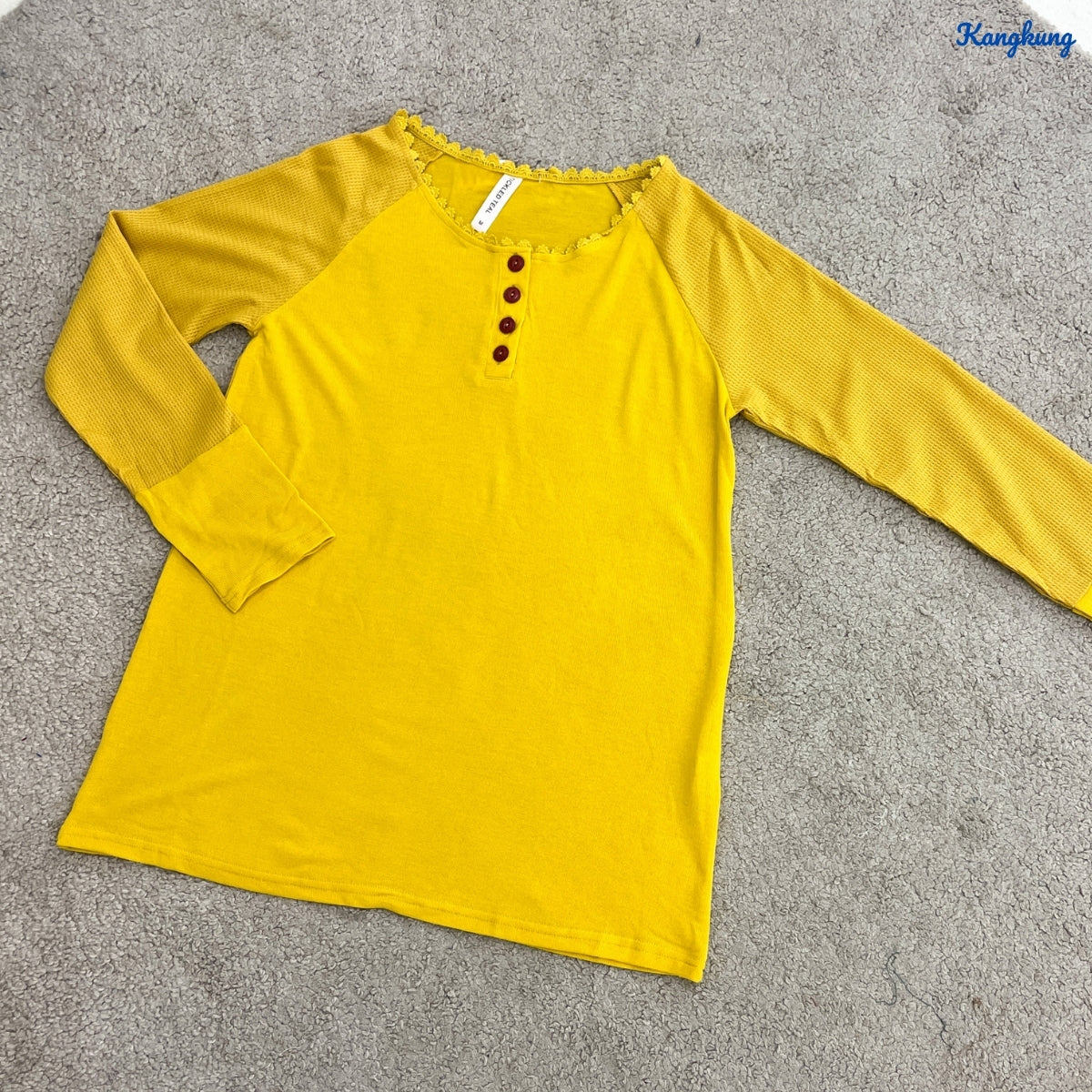 KANGKUNG TIRAH KASUAL WOMEN PLAIN SHIRT LONG SLEEVE - C1056