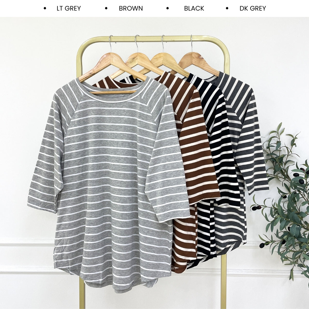 KANGKUNG FARIZA KASUAL WOMEN STRIPE SHIRT QUARTER SLEEVE - C1057