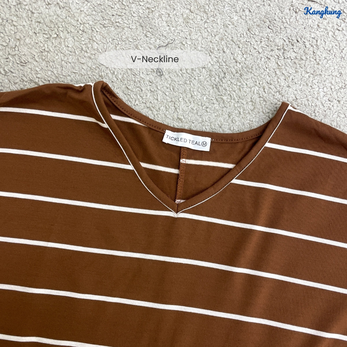 KANGKUNG IERA KASUAL WOMEN BATWING STRIPE LONG SLEEVE - C1061