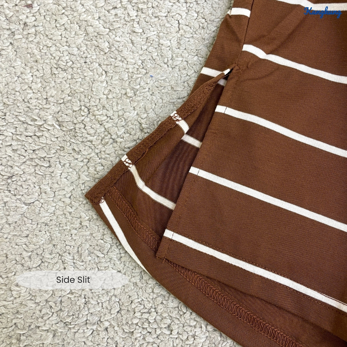 KANGKUNG IERA KASUAL WOMEN BATWING STRIPE LONG SLEEVE - C1061