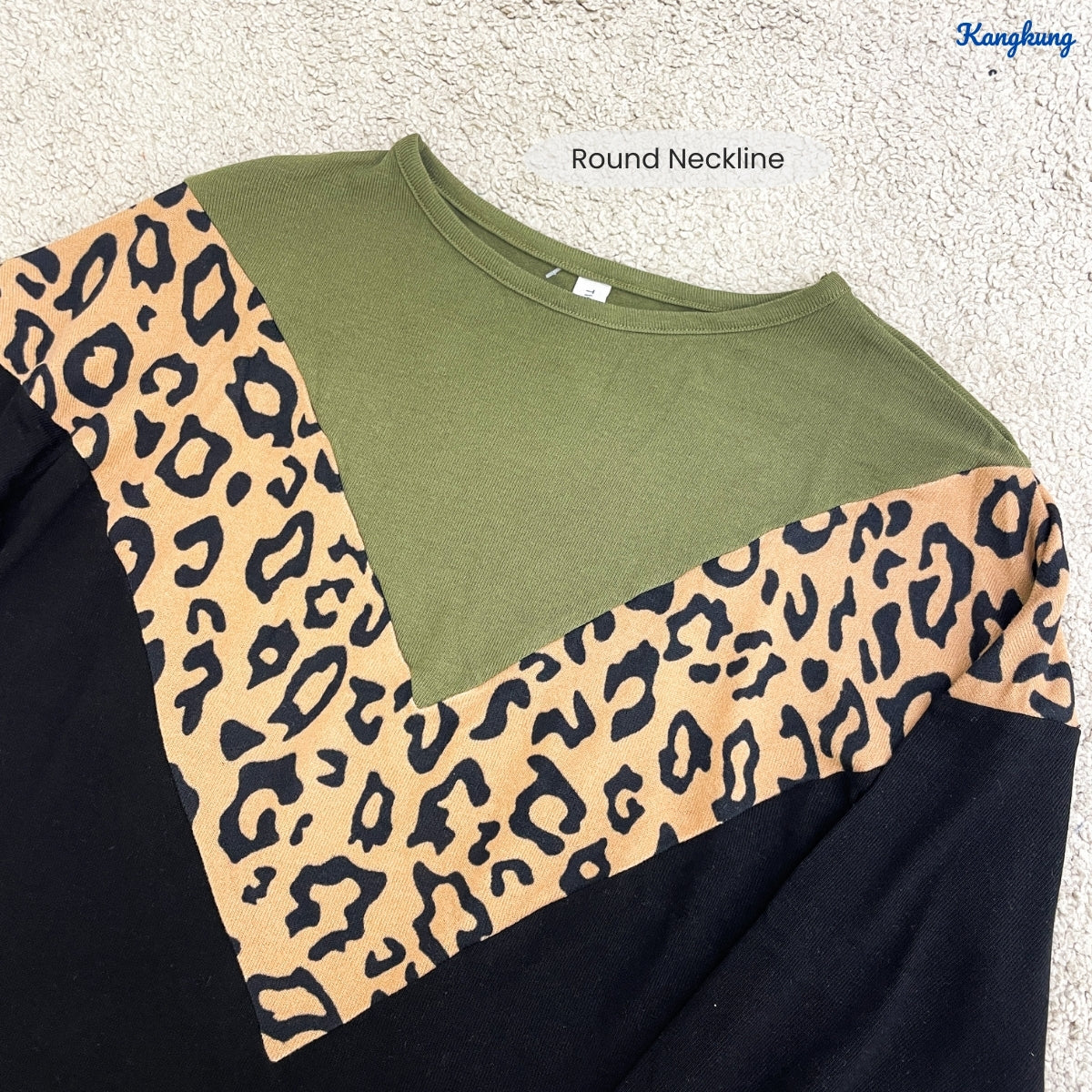 KANGKUNG NAFEESA LEOPARD PATTERN LONG SLEEVE - C1071