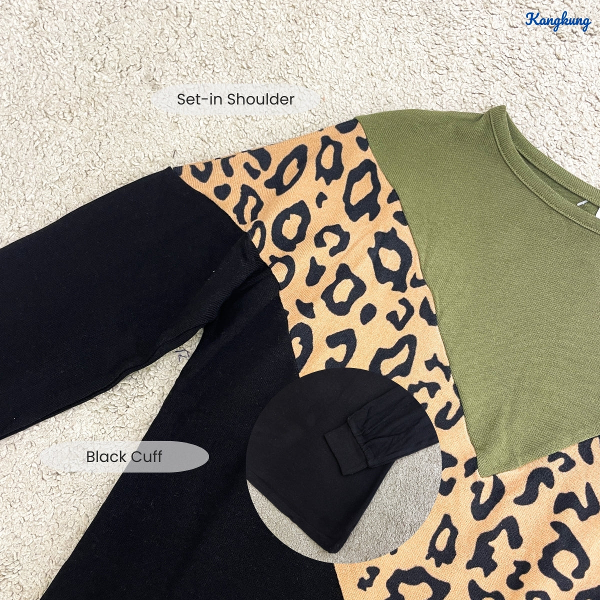 KANGKUNG NAFEESA LEOPARD PATTERN LONG SLEEVE - C1071